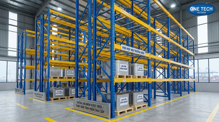 Kệ kho chống ăn mòn Hải Phòng Kệ kho chống ăn mòn phù hợp môi trường biển Hải Phòng