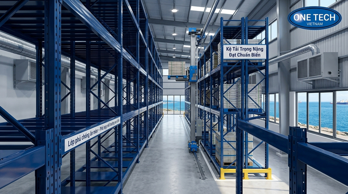 Chống ăn mòn cho hệ thống kho Hải Phòng Giải pháp chống ăn mòn cho kệ kho và stacker crane tại Hải Phòng