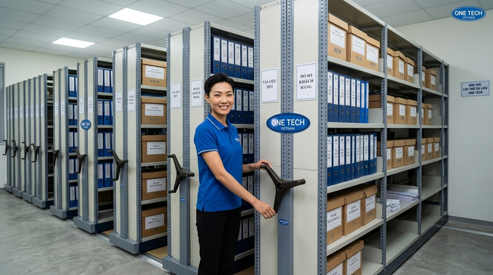 Kệ di động thủ công lưu trữ hồ sơ Kệ di động thủ công lưu trữ hồ sơ tại Hải Phòng