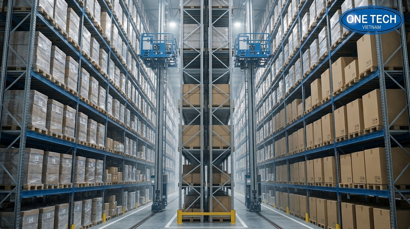 Kệ kho ASRS chống ăn mòn trong môi trường biển Kệ kho chịu ăn mòn biển cho hệ thống ASRS tại Hải Phòng