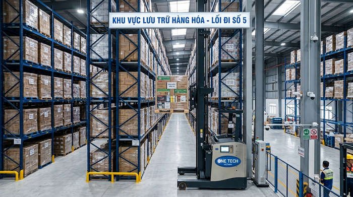 Kệ Selective và stacker crane Hải Phòng Kệ Selective kết hợp stacker crane tại kho hàng Hải Phòng