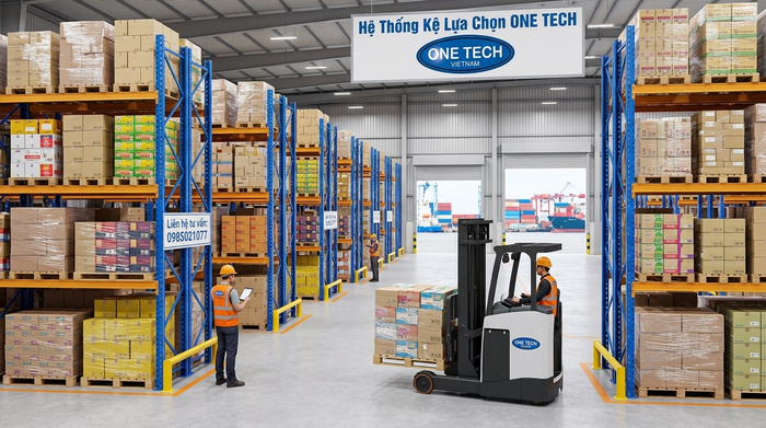 Kệ Selective trong kho trung chuyển Hải Phòng Kệ Selective cho kho trung chuyển nhiều mã hàng tại Hải Phòng