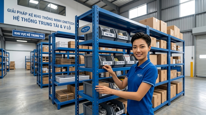 Kệ trung tải và kệ v lỗ cho kho nhỏ tại Hải Phòng