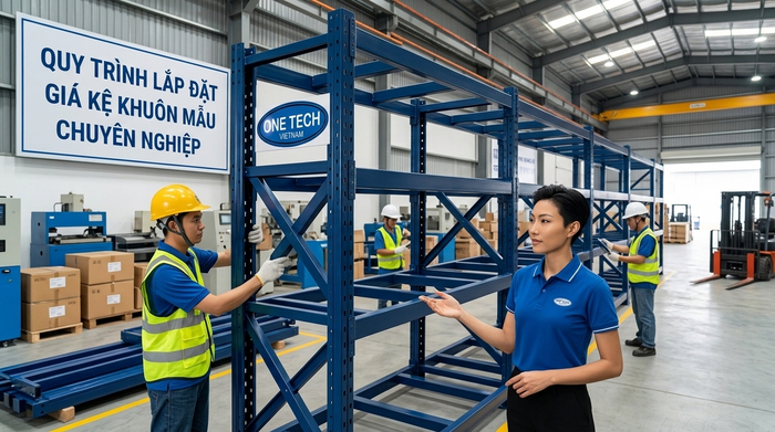 Thi công lắp đặt Kệ Khuôn Hải Phòng Lắp đặt kệ khuôn chịu lực tại kho sản xuất Hải Phòng