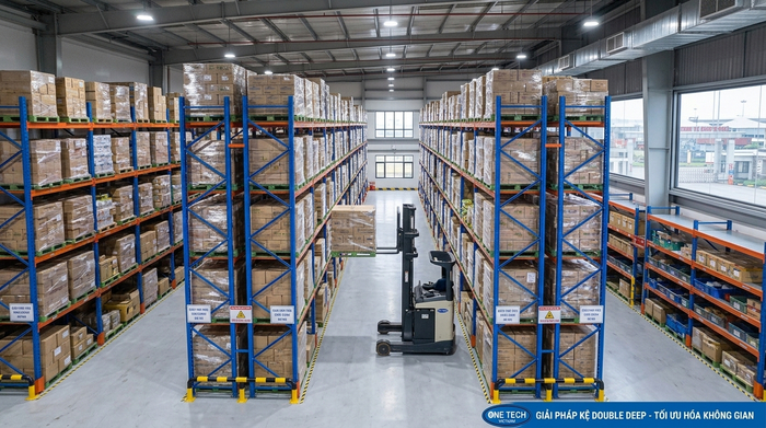 Layout kệ Double Deep tối ưu diện tích kho Layout kệ Double Deep tối ưu diện tích kho hàng tại Hải Phòng