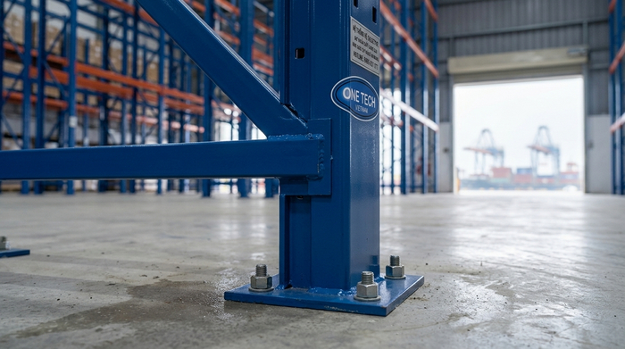 Lớp sơn tĩnh điện giúp kệ kho logistics kháng ăn mòn tại Hải Phòng
