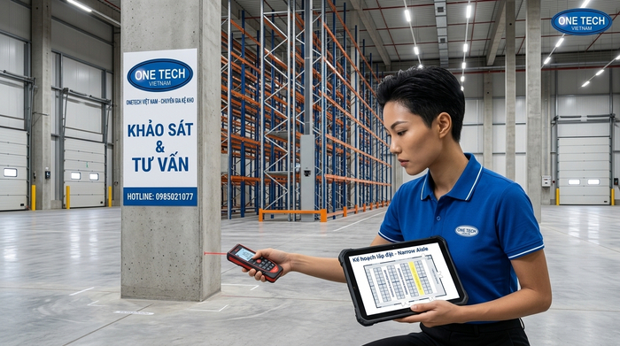 Khảo sát thiết kế Kệ Narrow Aisle Hải Phòng Khảo sát mặt bằng trước khi thiết kế Kệ Narrow Aisle Hải Phòng
