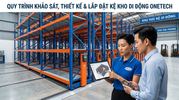 Quy trình lắp đặt kệ kho di động Hải Phòng Quy trình khảo sát thiết kế lắp đặt kệ kho di động Hải Phòng