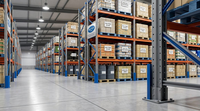Hiệu quả đầu tư kệ Double Deep cho kho hàng Hiệu quả đầu tư kệ Double Deep khi tăng số vị trí pallet trong kho