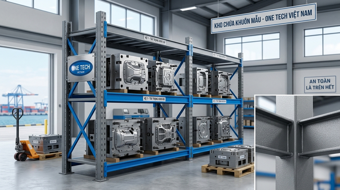 Lớp phủ chống rỉ cho kệ khuôn Sơn tĩnh điện chống rỉ cho kệ khuôn tại kho ven biển Hải Phòng