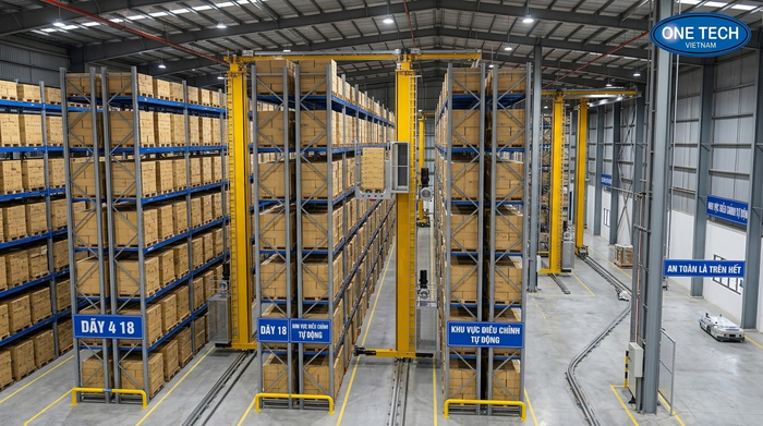 Stacker-Crane Hải Phòng cho kho cao tầng Hệ thống Stacker-Crane Hải Phòng trong kho cao tầng
