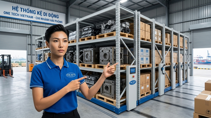 Tư vấn kệ kho di động Hải Phòng OneTech Tư vấn kệ kho di động Hải Phòng trực thuộc tập đoàn OneTech