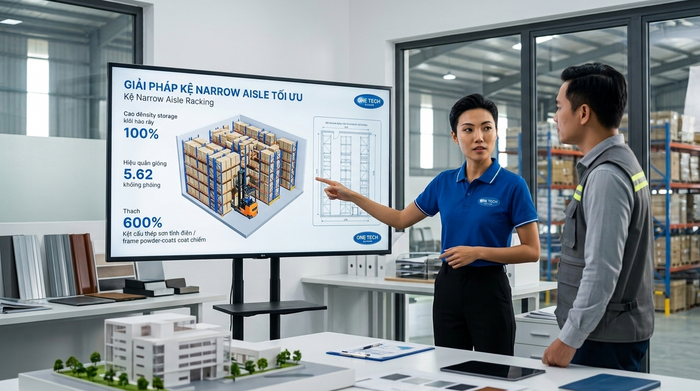 Tư vấn Kệ Narrow Aisle Hải Phòng OneTech Tư vấn thiết kế Kệ Narrow Aisle Hải Phòng bởi Kệ kho hàng Hải Phòng OneTech