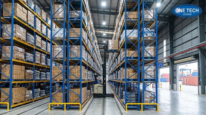 Ứng dụng Kệ Narrow Aisle tại Hải Phòng Ứng dụng Kệ Narrow Aisle tại khu công nghiệp ở Hải Phòng