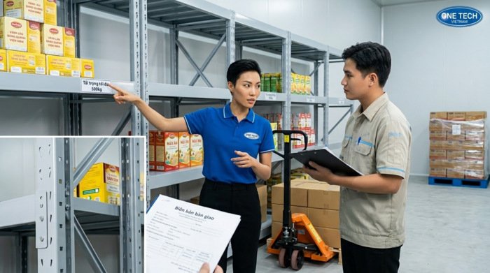 Bàn giao và đào tạo vận hành hệ thống kệ kho thực phẩm