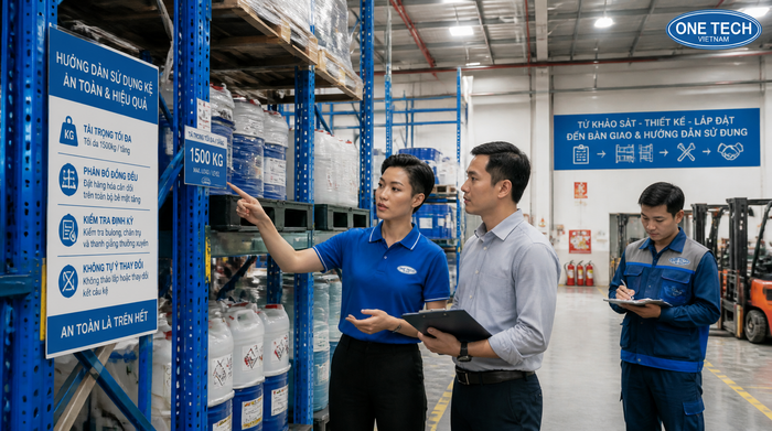 Bàn giao kệ kho hóa chất và hướng dẫn sử dụng Bàn giao kệ kho hóa chất và hướng dẫn sử dụng an toàn