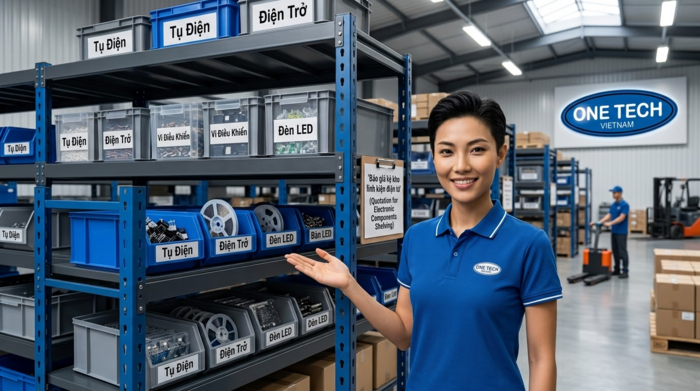 Báo giá kệ kho linh kiện điện tử Hải Phòng theo yêu cầu