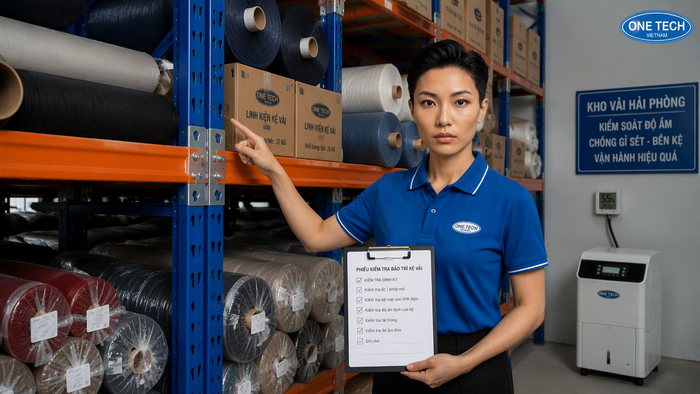 Bảo trì kệ kho vải chống ẩm chống rỉ định kỳ tại Hải Phòng