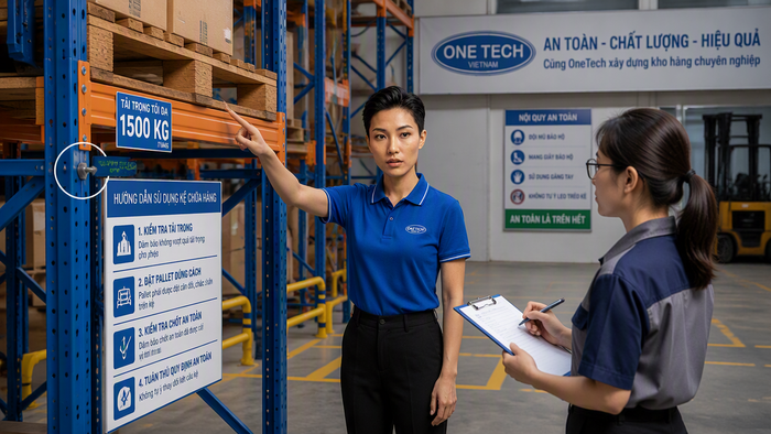 Đào tạo quy trình sử dụng kệ kho hàng cho nhân sự kho