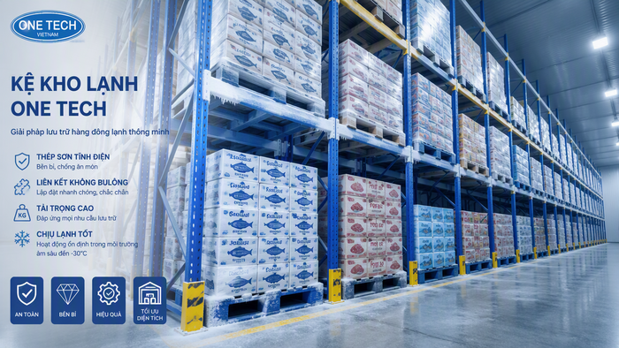 Kệ kho lạnh công nghiệp lưu trữ pallet thực phẩm đông lạnh