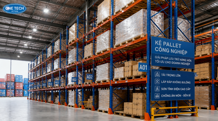 Hệ thống kệ kho logistics Hải Phòng trong trung tâm phân phối hàng hóa
