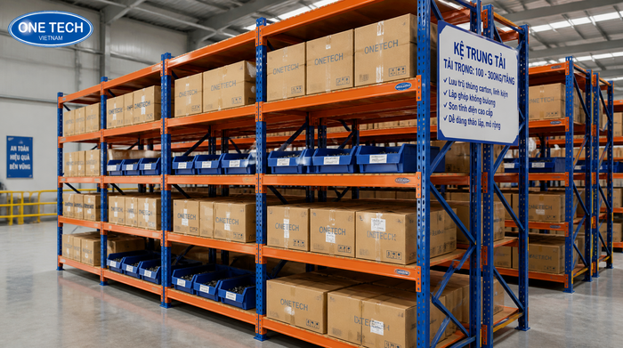 Kệ trung tải nhẹ Hải Phòng Kệ trung tải nhẹ Hải Phòng dùng cho thùng carton và linh kiện
