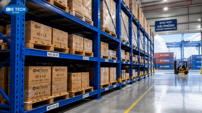 Kệ xếp chồng cho kho ngoại quan và logistics tại Hải Phòng