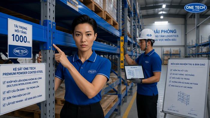Lắp đặt và nghiệm thu kệ kho hàng tại Hải Phòng