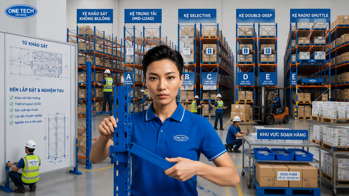 Quy trình lắp đặt kệ kho dược phẩm
