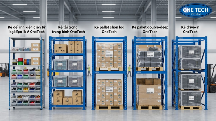 So sánh các loại kệ kho linh kiện điện tử Hải Phòng