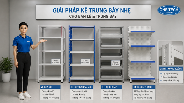 So sánh kệ tải trọng nhẹ Hải Phòng So sánh các mẫu kệ tải trọng nhẹ Hải Phòng theo nhu cầu sử dụng