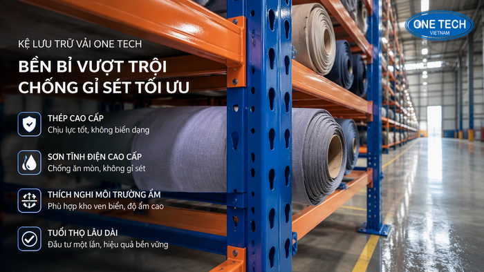 Lớp sơn tĩnh điện cho kệ kho vải chống ẩm và chống rỉ tại Hải Phòng