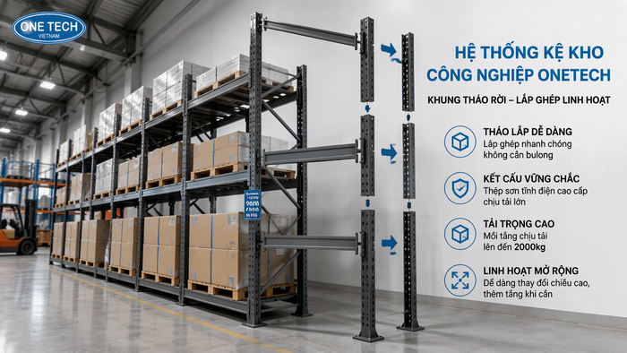 Tính tải trọng kệ xếp chồng chịu lực cao cho kho chứa hàng nặng