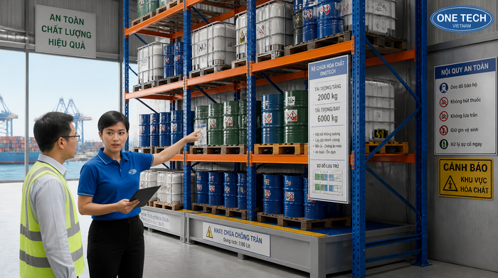 Tư vấn kệ kho hóa chất Hải Phòng OneTech Group Tư vấn kệ kho hóa chất Hải Phòng trực thuộc OneTech Group