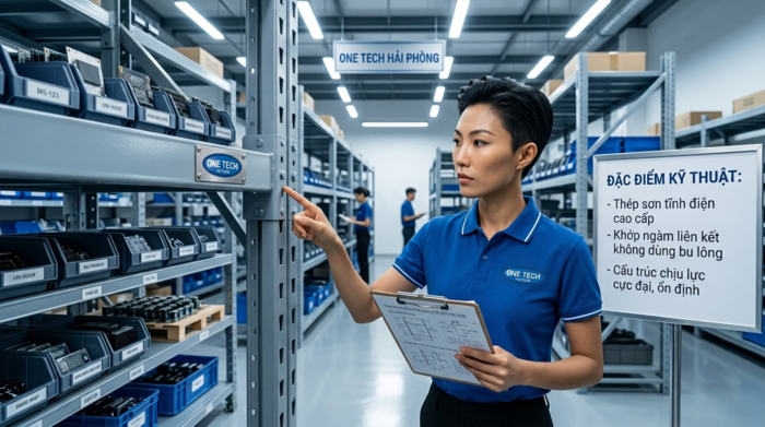 Tư vấn kệ kho linh kiện điện tử Hải Phòng tại OneTech