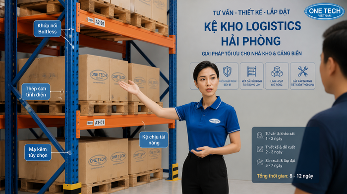 Tư vấn thiết kế kệ kho logistics Hải Phòng bởi OneTech