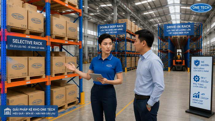 Tư vấn thiết bị nhà kho Hải Phòng trực thuộc OneTech