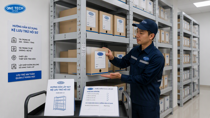 Bàn giao kệ kho hồ sơ và đào tạo quy trình vận hành