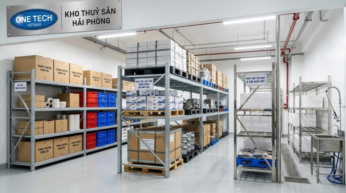 Các loại kệ kho thủy sản cho pallet, thùng xốp và hàng đông lạnh tại Hải Phòng