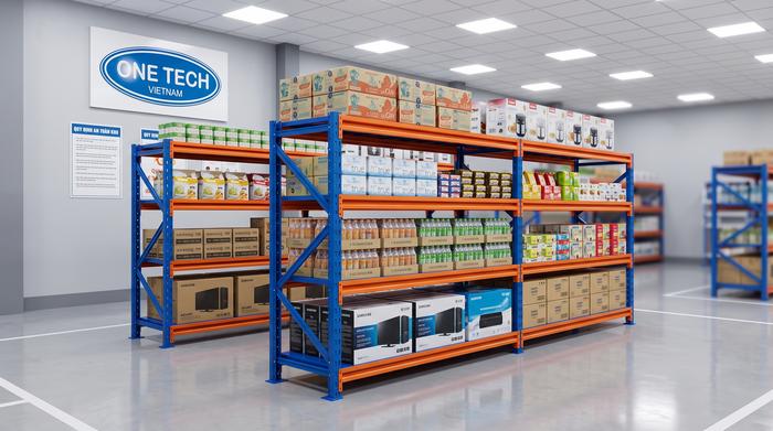 Kệ V cài phù hợp kho siêu thị có hàng hóa tải trung bình
