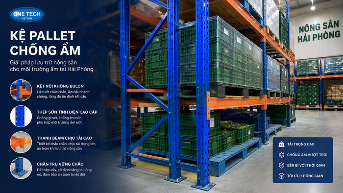 Thiết kế kệ chịu ẩm ướt cho kho nông sản Hải Phòng