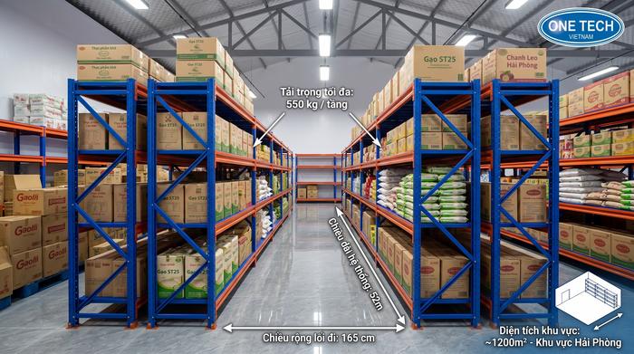 Tư vấn lựa chọn kệ kho siêu thị Hải Phòng theo mặt bằng và tải trọng thực tế