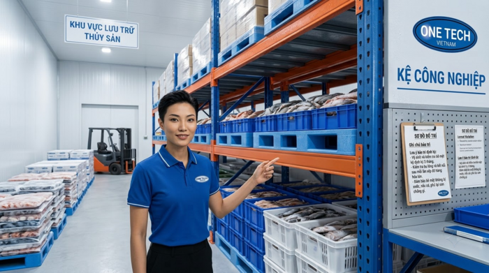 Tư vấn kệ kho thủy hải sản Hải Phòng chống rỉ, tối ưu kho lạnh và kho logistics